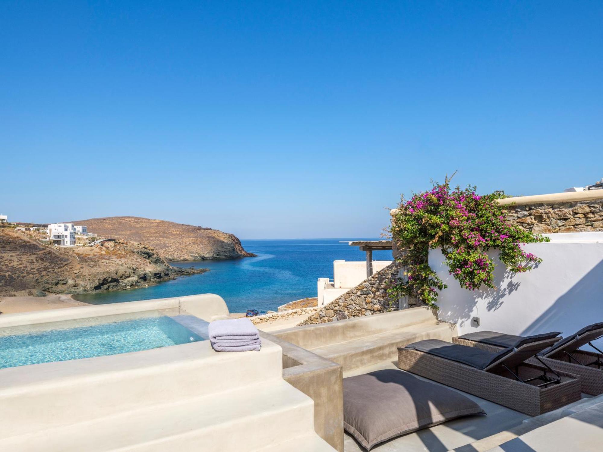 Sea Rock & Sky Private Mykonos Residence Merchia Beach Buitenkant foto