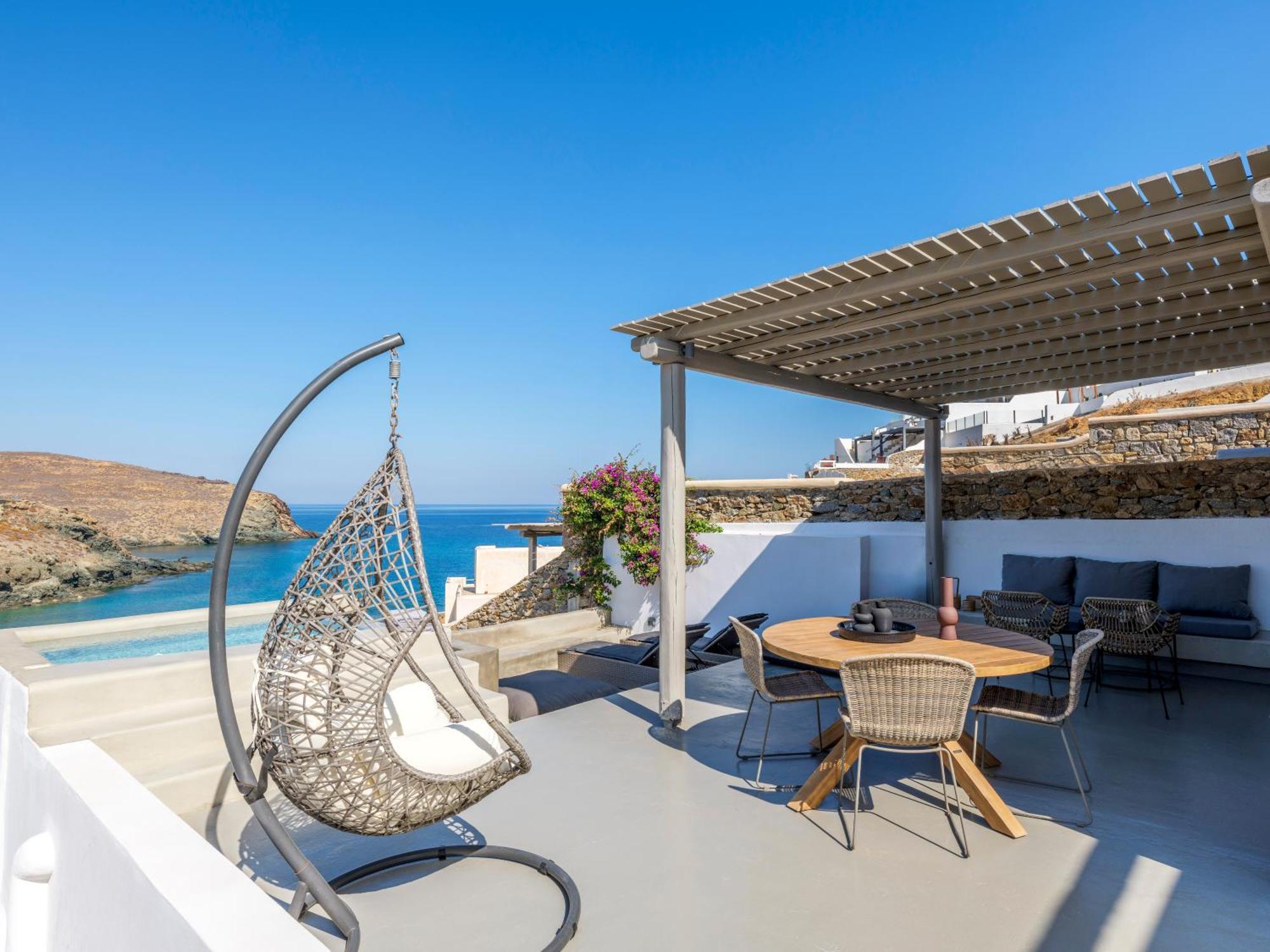 Sea Rock & Sky Private Mykonos Residence Merchia Beach Buitenkant foto