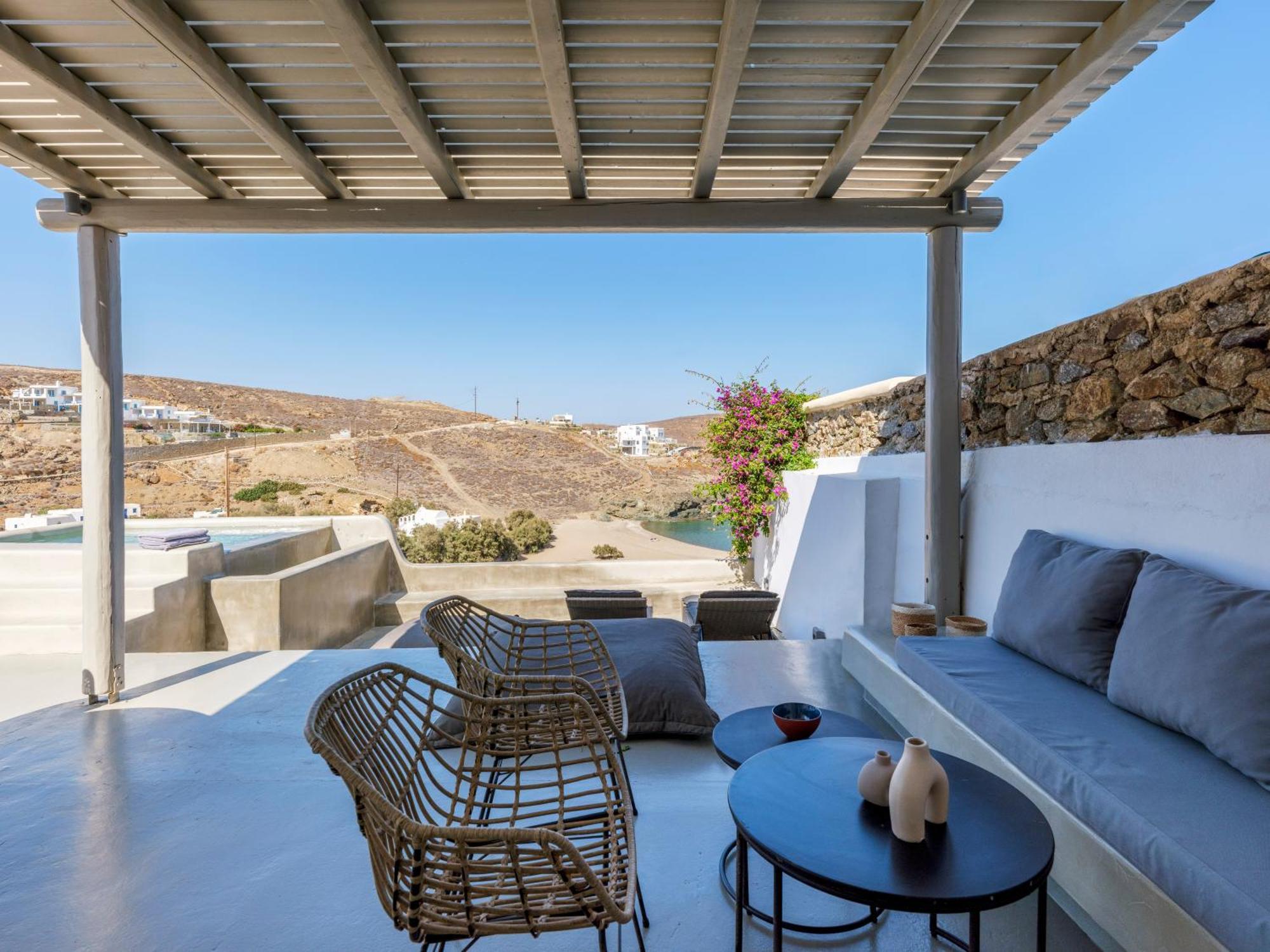 Sea Rock & Sky Private Mykonos Residence Merchia Beach Buitenkant foto