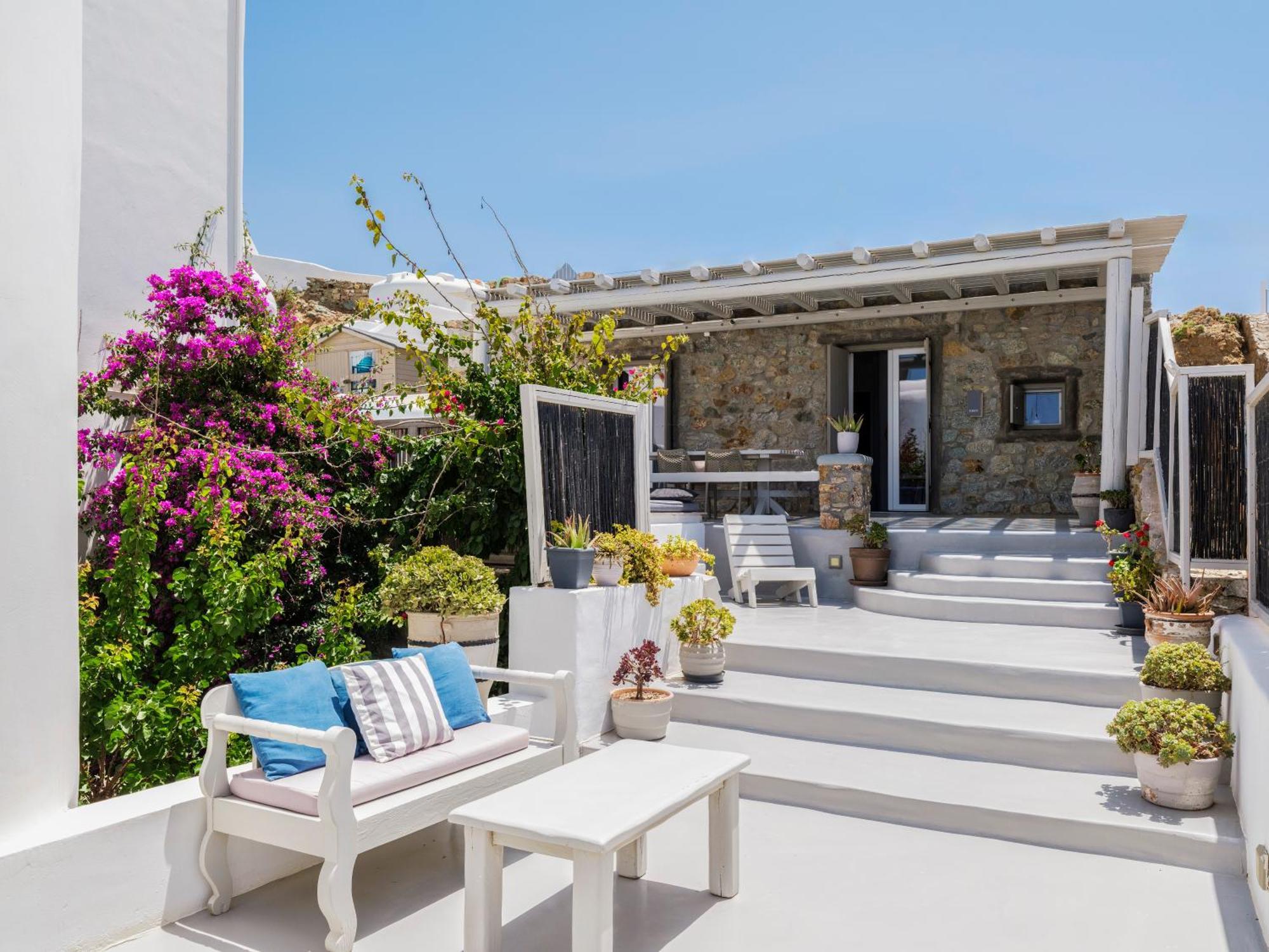 Sea Rock & Sky Private Mykonos Residence Merchia Beach Buitenkant foto