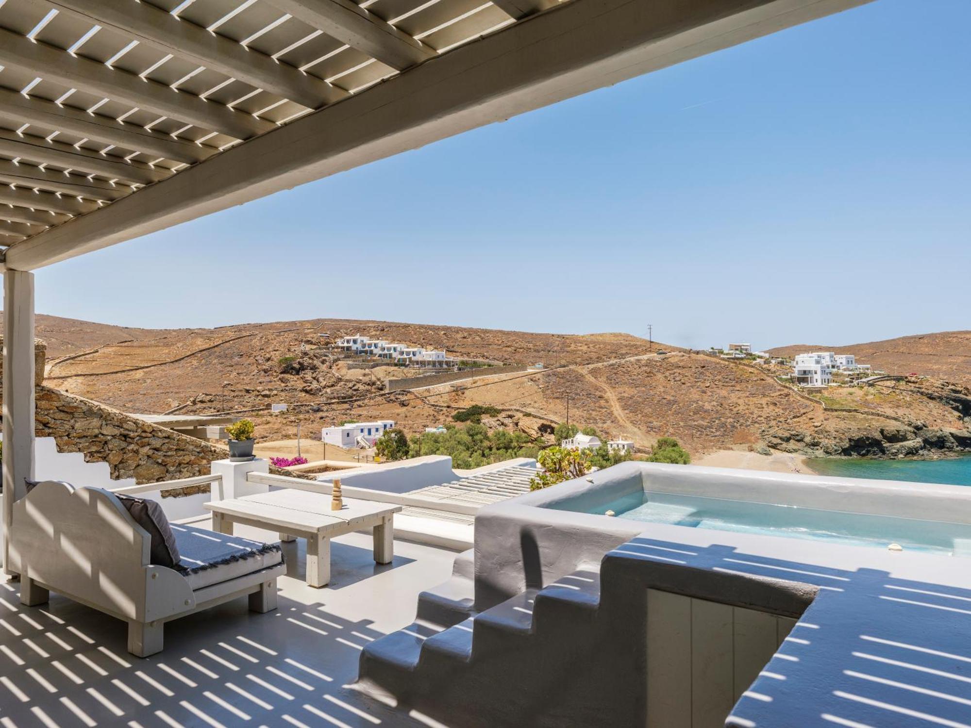 Sea Rock & Sky Private Mykonos Residence Merchia Beach Buitenkant foto