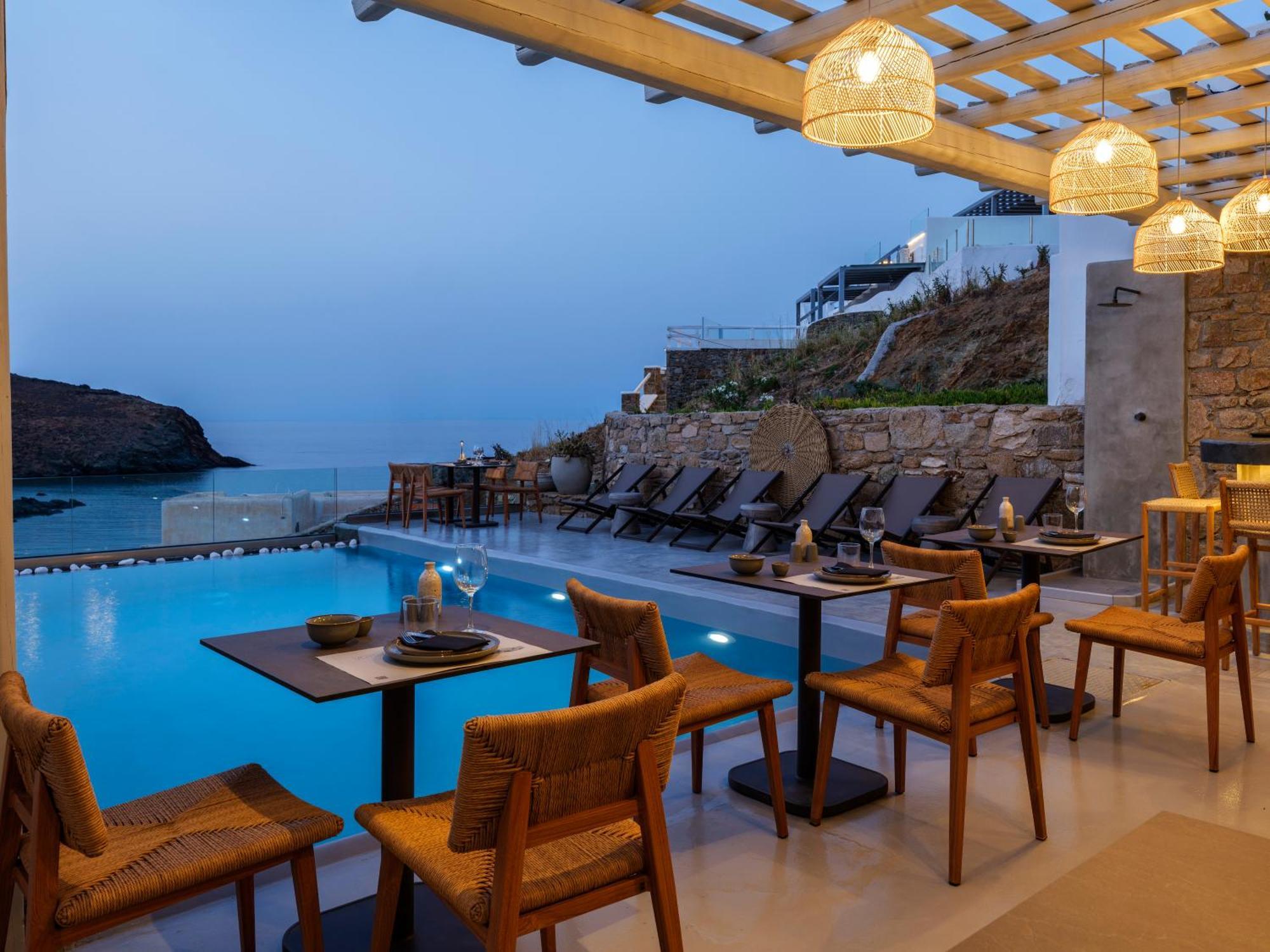 Sea Rock & Sky Private Mykonos Residence Merchia Beach Buitenkant foto