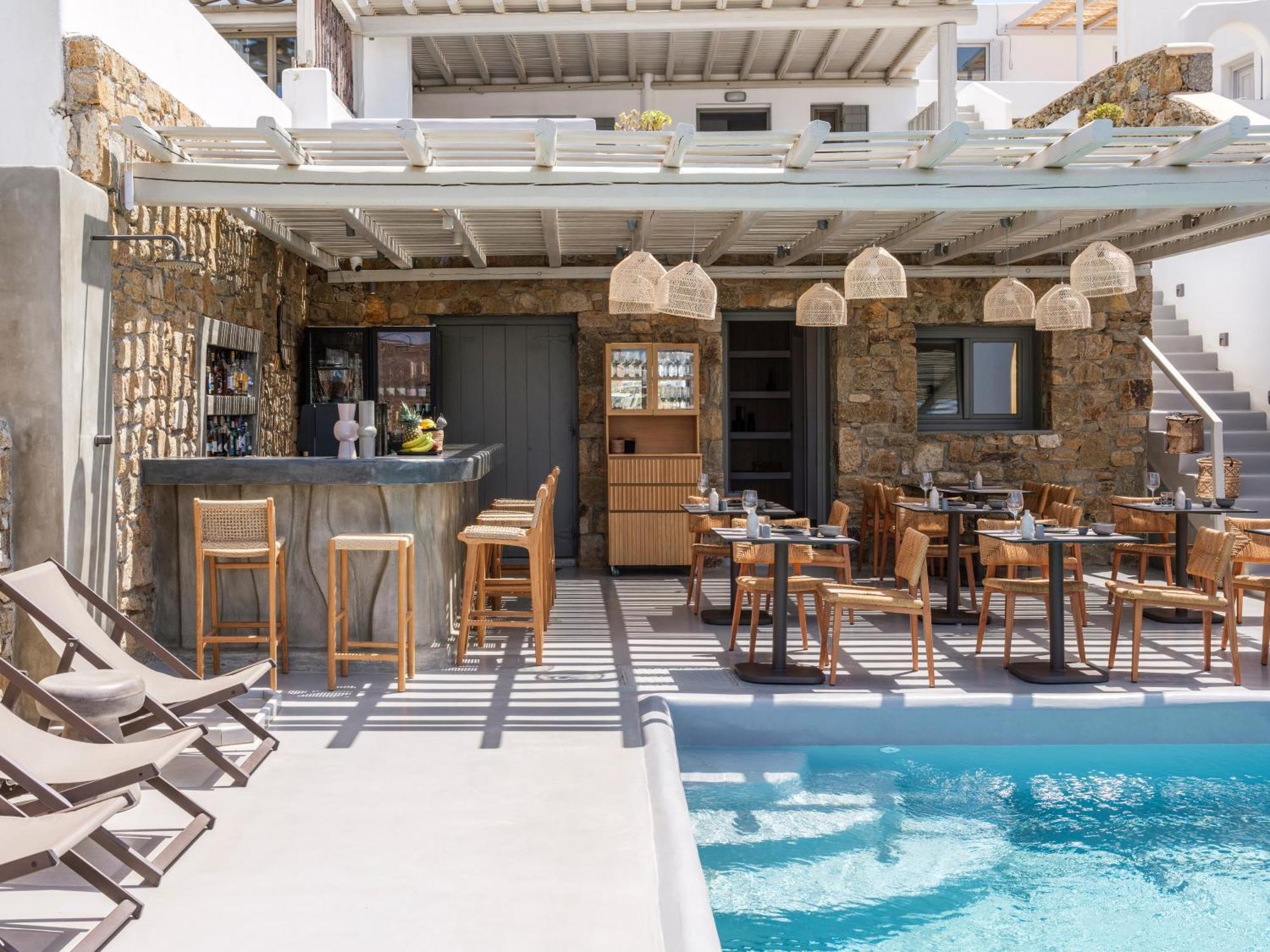 Sea Rock & Sky Private Mykonos Residence Merchia Beach Buitenkant foto