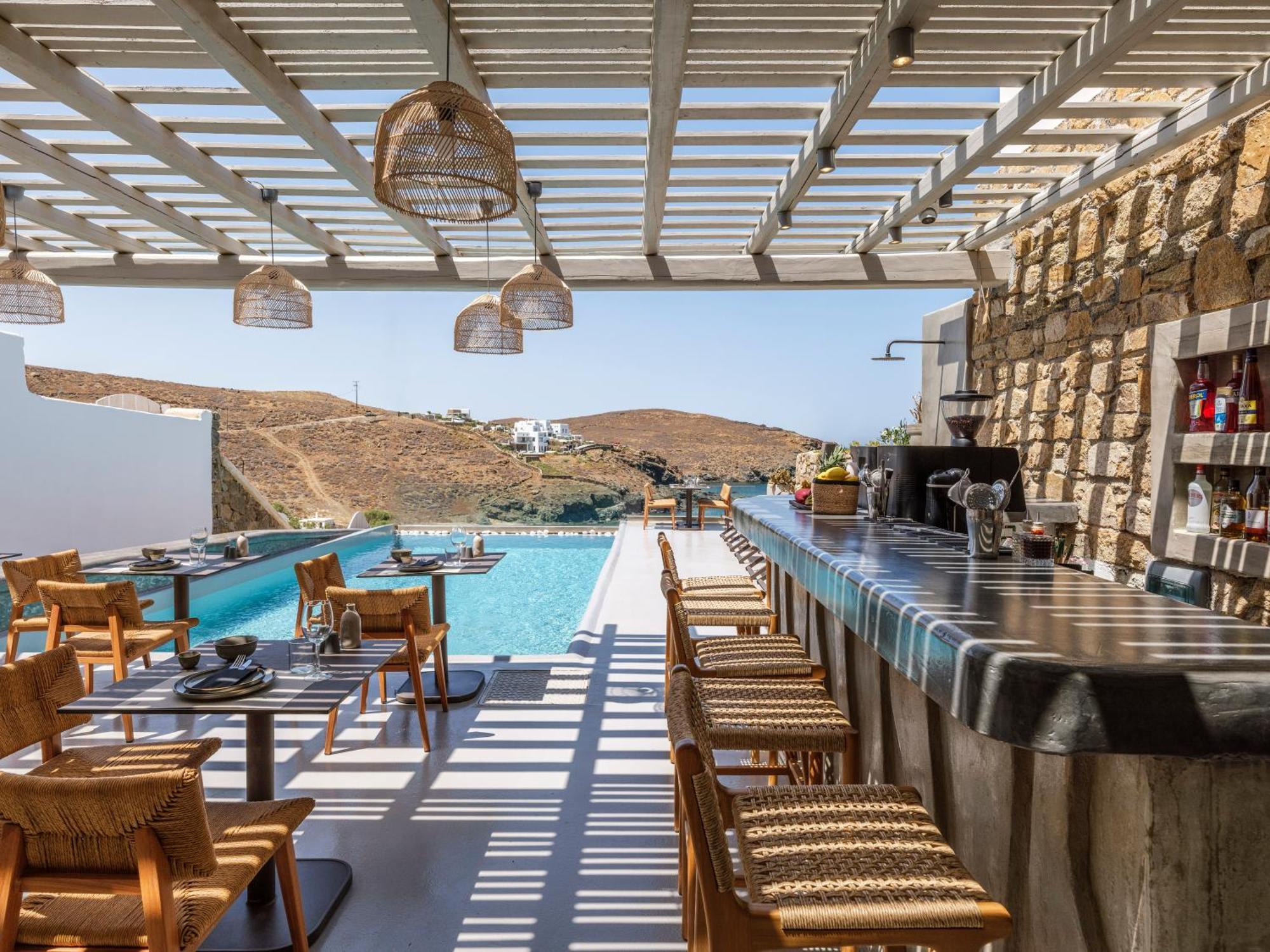 Sea Rock & Sky Private Mykonos Residence Merchia Beach Buitenkant foto