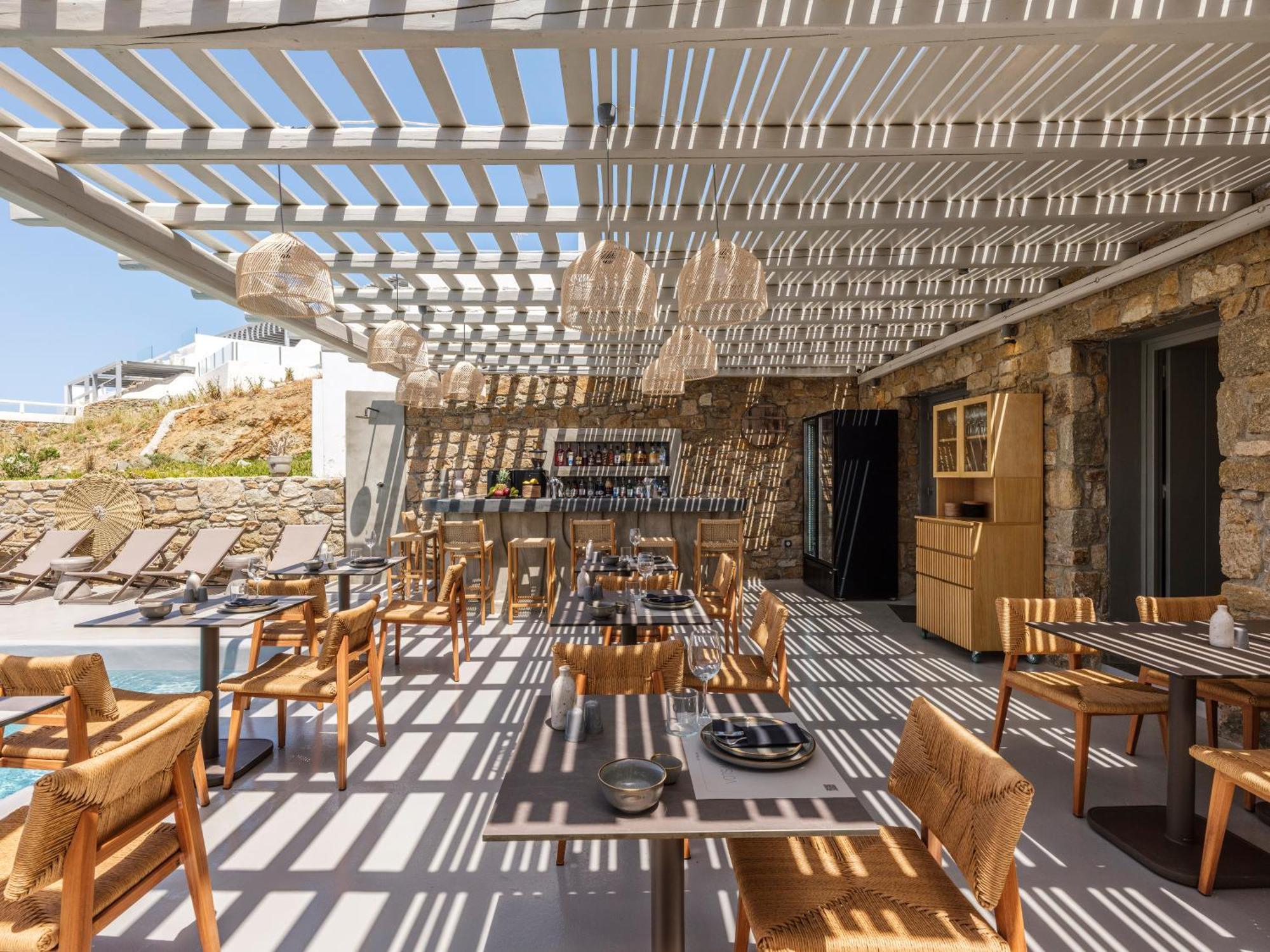 Sea Rock & Sky Private Mykonos Residence Merchia Beach Buitenkant foto