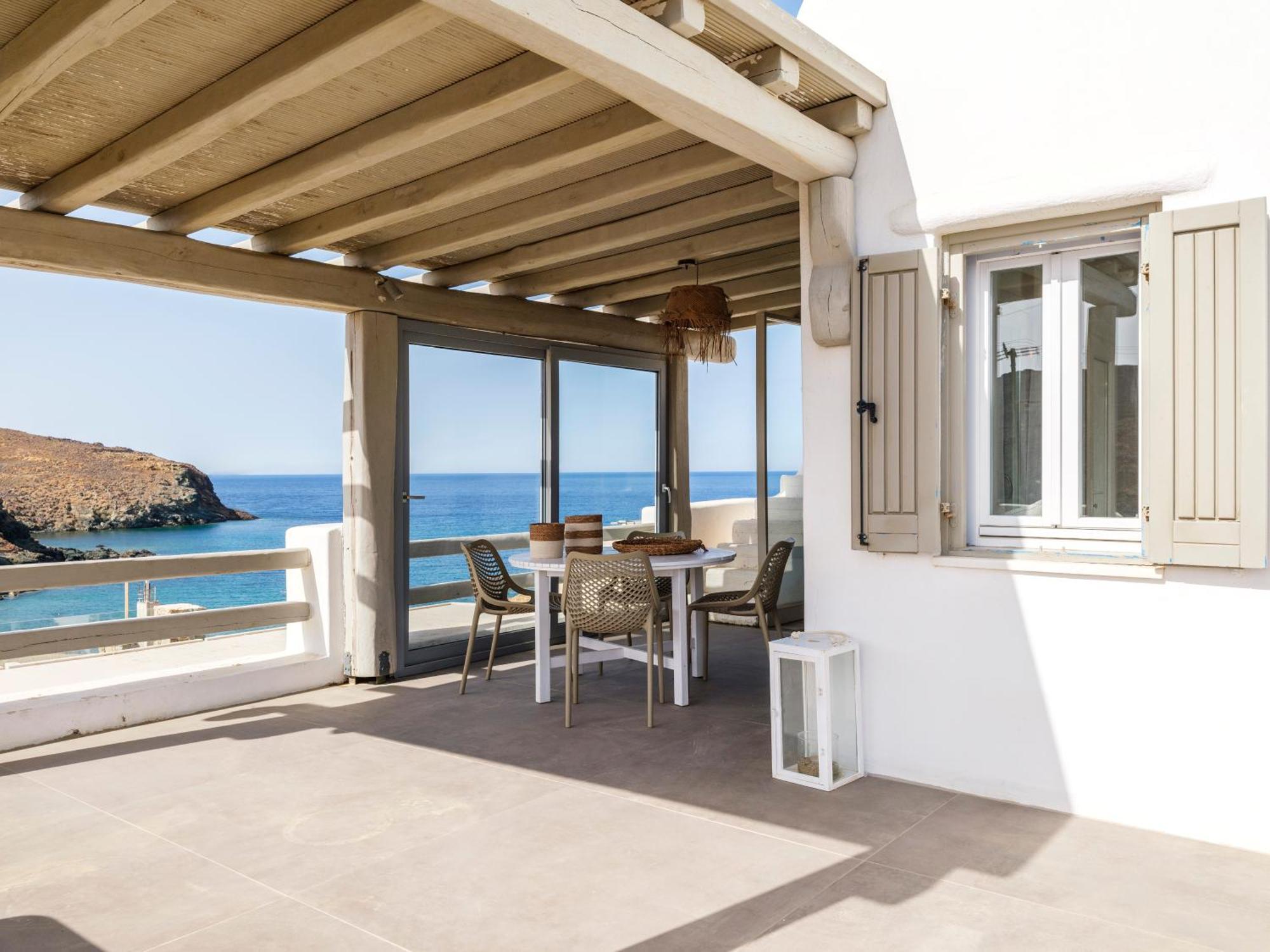 Sea Rock & Sky Private Mykonos Residence Merchia Beach Buitenkant foto