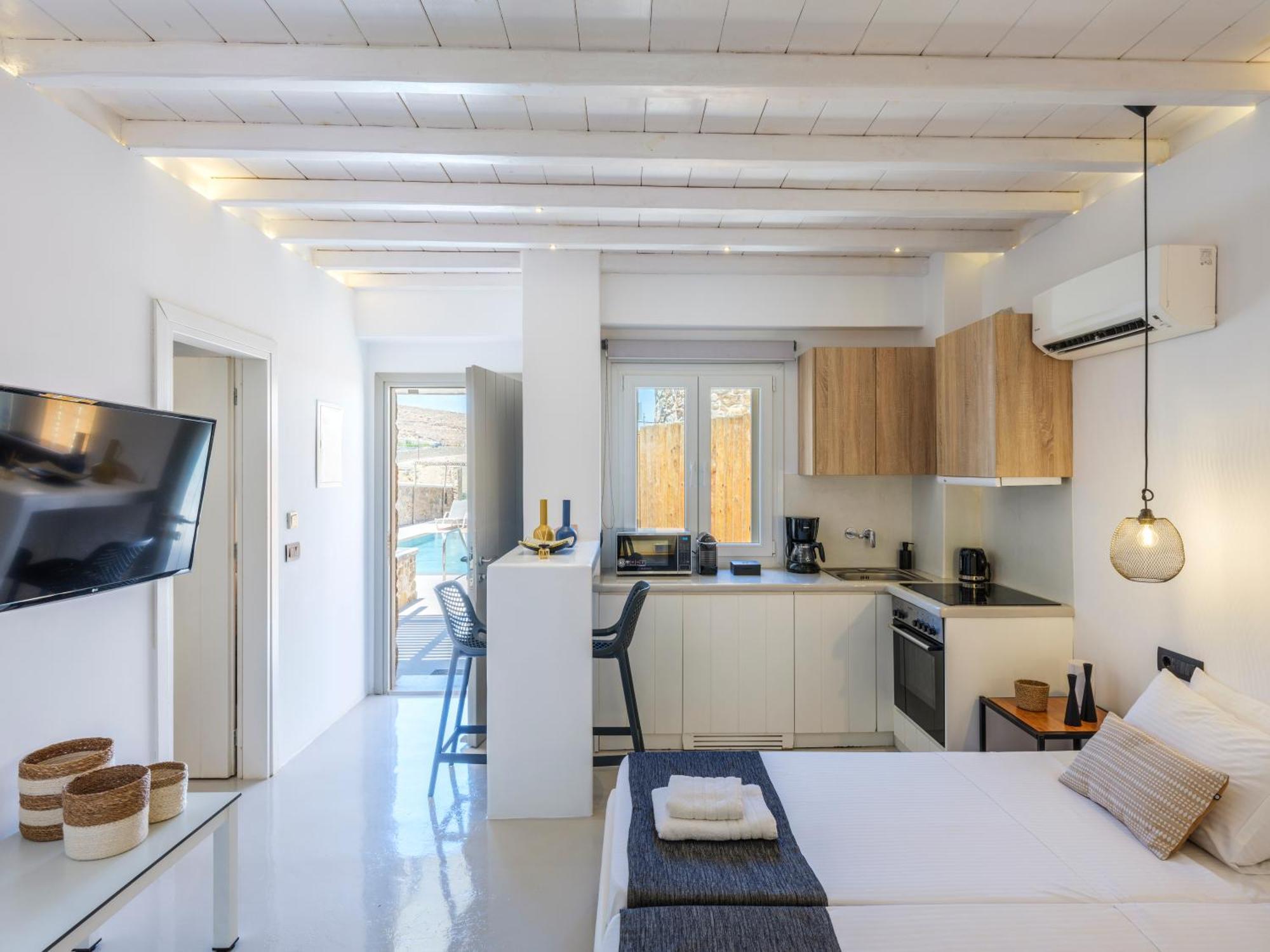 Sea Rock & Sky Private Mykonos Residence Merchia Beach Buitenkant foto